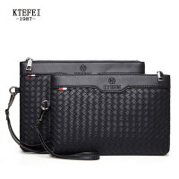 2021 Mens Woven Clutch Bag Long Wallet Men bag Weave Knitting Handy Bag Handbags Day Clutches Male Large Purses