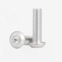 20pcs M3 Aluminum alloy bolts half round head allen screw inner hexagon pan screws mushroom bolt 6063 5/6/8/10-16mm length Nails Screws  Fasteners