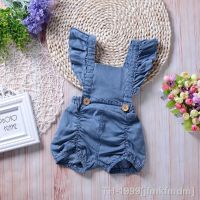 ∈ Macacão jeans para bebês macacão infantil roupas de verão algodão bodysuits 5 meses a 2 anos