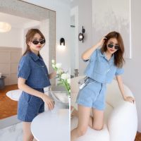 พร้อมส่ง? new in? jeans set(550฿ฟรีส่ง) เมื่ออากาศร้อน แต่เราก็อยากแต่งตัว วันนี้เลยนำเสนอ ชุดเซตยีนส์แขนสั้น งานสวย