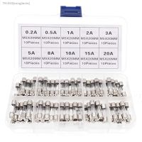 ✜❆☏ 100 Pcs Fast Acting Glass Tube Fuse Combo Kit 5x20mm 250V 0.2A 0.5A 1A 2A 3A 5A 8A 10A 15A 20A with Clear Plastic Case