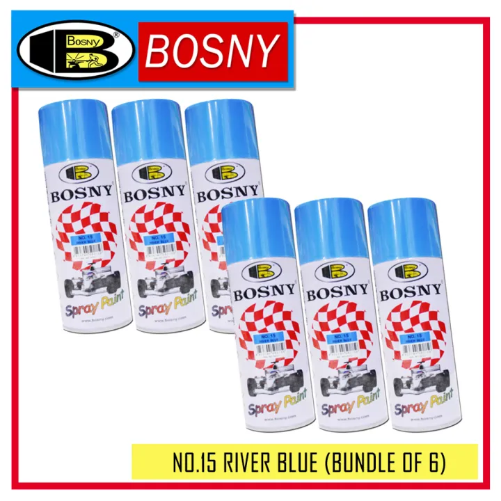 Bosny Spray Paint No. 15 River Blue (Bundle of 6) Lazada PH