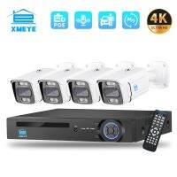 XMEYE 8MP 4K POE ระบบกล้องไอพีตรวจจับยานพาหนะแบบมนุษย์4Ch 8Ch เสียงวิดีโอวงจรปิดรักษาความปลอดภัย CCTV กันน้ำกลางแจ้ง