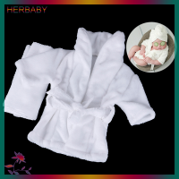 HERBABY 2ชิ้น/เซ็ต newborn Baby photography props ผ้าพันคอผ้านุ่ม + เสื้อคลุมอาบน้ำ0-2M