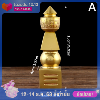 ?【Flash Sale】WUJI พระพุทธฮวงจุ้ยทองเหลืองห้าองค์ประกอบเจดีย์-พระเครื่องเจดีย์สวรรค์และโลก