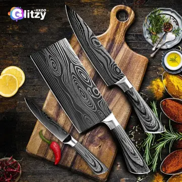 hecef 8 Inch Chef Knife Damascus Professional Japanese Knife, High Carbon  Damascus Stainless Steel Kitchen Knife with Ergonomic Olive Wood Handle