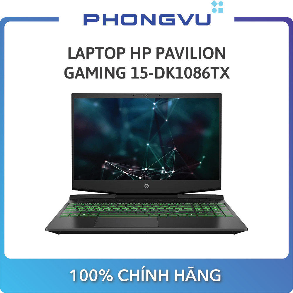 Laptop HP Pavilion Gaming 15-dk1086TX( 15.6 inch FHD/ i7-10750H/8GB/512GB SSD/GTX 1650Ti/Win10 Home)