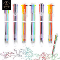ปากกาของขวัญปาร์ตี้สำหรับเด็ก6-In-1ปากกาลูกลื่นหลายสี24แพ็ค0.5มม. 6สีปากกาลูกลื่นแบบกด