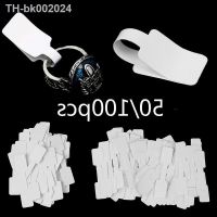 ❦♘ Wholesale 50/100 Pieces White Blank Price Tag Square Round Heads Paper Labels Sticker For Ring Necklace Bracelet Jewelry Display