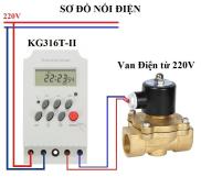 Bộ tưới cây tự động tưới lan gồm công tắc hẹn giờ KG36T