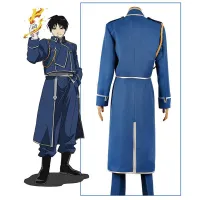 Hobby Anime Fullmetal Alchemist Roy Mustang Coplay Long Sleeve Jacket Costume Set Uniform Suit Halloween