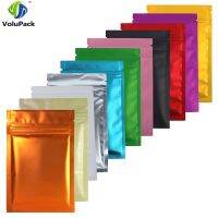 【CW】❃  Eco-friendly Mylar Matte Frosted Front Zip Lock Foil Storage Organzier W/Tear