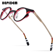 HEPIDEM Acetate Eyeglasses Frame Women 2022 New Vintage Retro Small Oval