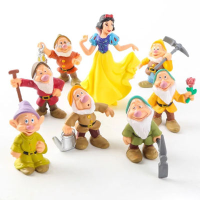 Snow White and the Seven Dwarfs Small Decorations with Durable Non-Toxic Material for Bakery Cakes Decorations