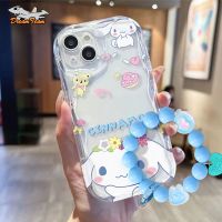 เคสด้านหลัง TPU นิ่มลายเคสใส่โทรศัพท์ + สายรัดข้อมือรูปสุนัขอบเชยแบบ3D สำหรับ Samsung Galaxy A02 A02S A03 A03S A03 Core A04 A04E A04S A10 A10S A11 A12 A14 A13