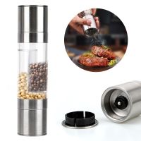 QTCF-Salt Cumin Spice Mill Household Portable 2 In 1 Manual  Pepper Grinder Shaker Stainless Steel Cooking Tools Kitchen Accessories