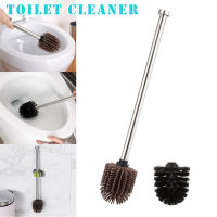 Toilet Brush Silicone Heads Stainless Steel Handles Replacement Cleaning Tool TA