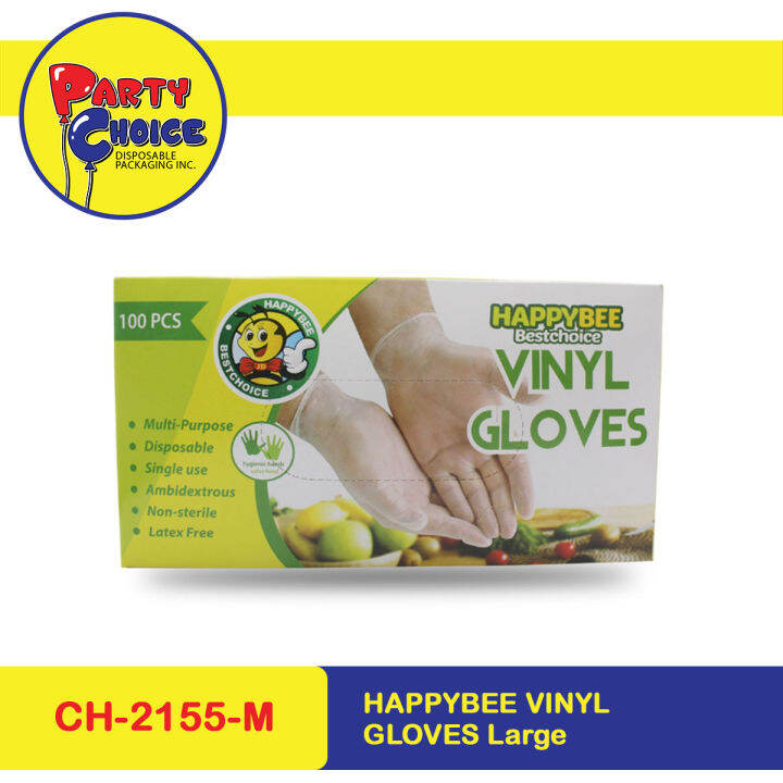 VINYL GLOVES HAPPYBEE SMALL/MED/LAR/XL Lazada PH