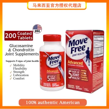 Move Free Advanced Glucosamine Chondroitin MSM Joint Support Supplement,  Supports Mobility Comfort Strength Flexibility & Bone - 120 Tablets (40