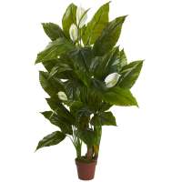 4.5 Spathiphyllum พืชประดิษฐ์ (สัมผัสจริง),สีเขียว