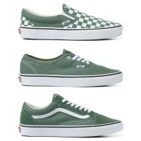 Vans รองเท้าผ้าใบ Authentic / Classic Slip-On / Old Skool Color Theory | Duck Green (3รุ่น)