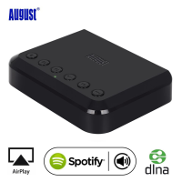 August WR320 WIFI Bluetooth Audio Receiver Wireless Music Optical Adapter for Airplay Spotify DLNA NAS Multiroom Sound Stream ของขวัญ ของขวัญ gift