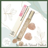 Mijep: Love Roller Ball with Rose quartz and Geranium Oil - 100% Natural Essential oil roller ball