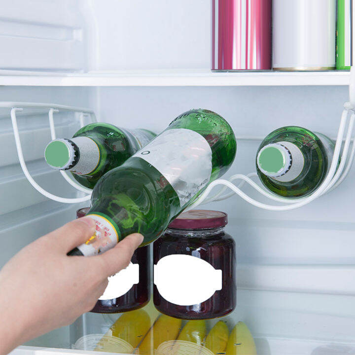 caosu Refrigerator Wine Rack Refrigerator Shelf Maximize Fridge Space with Beer Rack Iron Wine