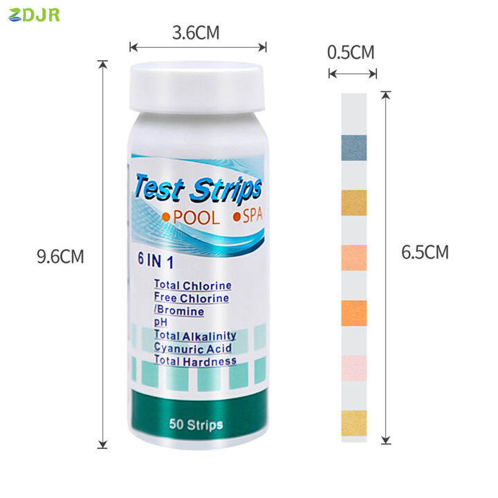 zdjr-แถบทดสอบน้ำสระว่ายน้ำได้อย่างรวดเร็วเพื่อทดสอบคุณภาพของแถบน้ำต่างๆ