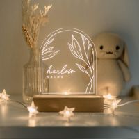 Customized Celestial Night Light with Children Name Nursery Room 7Cols USB Boho Light Personalized Table 3D Lamp Toddler Gift Night Lights