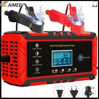 AIMEE 12V 8A/24V 4A กรดตะกั่วแห้งเปียก จอแสดงผล LCD ชีพจรสมาร์ท อัจฉริยะ กระโดดเริ่มต้น เครื่องชาร์จซ่อม เครื่องชาร์จแบตเตอรี่รถยนต์