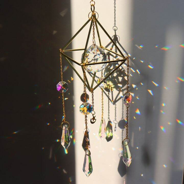 crystal-sun-catcher-rainbow-prism-window-sun-catcher-gold-plated-celestial-suncatcher-boho-sun-amp-moon-with-crystals