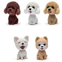 Car Interior Decoration Lovely Resin Shaking Head Dog Animal Creative Car Decoration Doll