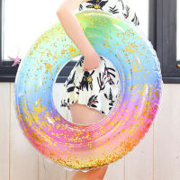 Glitter Pool Foats Swimming Rings Adult Children Inflatable Pool Tube Float Water Toy Swim Laps Summer Swimming Pool Beach Toys