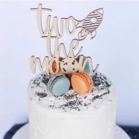 Two The Moon Cake Topper Space Birthday Party 2nd Birthday Cake Topper Spaceship Cake Topper Second Birthday Cake Topper