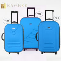 BAG BKK Luggage Cando กระเป๋าเดินทาง กระเป๋าล้อลากหน้าโฟมขนาด แบบซิปขยาย 2 ล้อด้านหลัง 22 นิ้ว 24 นิ้ว 26 นิ้ว รหัสล๊อค Code F2121 รุ่น Fulfill(light blue)