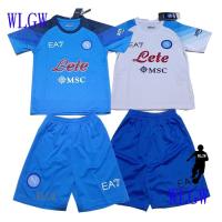 Most popular 【WLGW】Football Jersey Kids Jersey 2022-2023 Napoli Jersey Home Away Children Shirt Soccer Jerseys