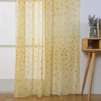 Spring Peach Blossom Pink Petals Tulle Curtains for Living Room Kitchen Sheer Voile Curtain Bedroom Window Panels