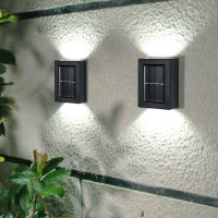 8PCS Solar LED Wall Lights Outdoor Garden Waterproof 6LEDS Street Fence Lamp For PatioYard Balcony Decoration Lights