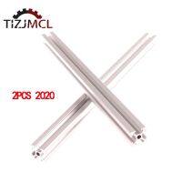 2pcs/Set 2020 Aluminum Profile T-Slot Aluminum Extrusions CNC 3D Printer Parts European Standard Anodized Linear Rail 100-2000mm Hand Tool Parts Acces