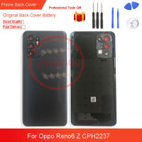 อะไหล่ใหม่ของแท้สำหรับ Oppo Reno6 Z CPH2237ฝาหลังอะไหล่ซ่อมสำรองปลอกหุ้มช่องหลัง + เครื่องมือ8ชิ้น