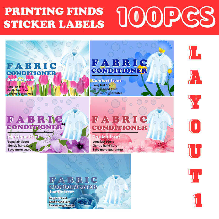 100pcs STICKER LABELS FOR FABRIC CONDITIONER DIY Lazada PH