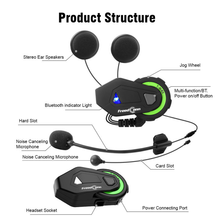 freedconn-tmax-m-รถจักรยานยนต์-buletooth-เพลงชุดหูฟังหมวกกันน็อครถมอเตอร์ไซด์-fm-หูฟังที่มี2-in-1หูฟังโดยไม่ต้องอินเตอร์คอมฟังก์ชั่น