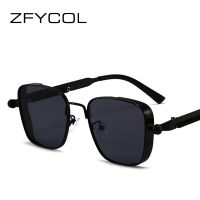แว่นกันแดดสำหรับผู้หญิงแว่นตากันแดดวินเทจ ZFYCOL ของแท้ผู้ชายแฟชั่นแว่นกันแดดกรอบโลหะแบรนด์แว่นตาสีแว่นตาสำหรับขับรถของผู้หญิงแว่นตา UV400