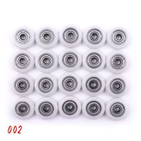 20Pcs/Lot 625ZZ White POM&amp;Bearing Steel Pulley Bearing Sliding Wardrobe Door Rollers 5*23*7mm Rustproof Corrosion Bearings