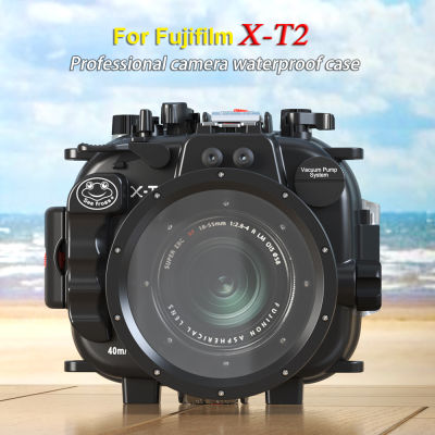 Seafrogs สำหรับ Fujifilm X-T2 40M/130FT ชุดตัวเรือนกล้องใต้น้ำพร้อมพอร์ตเลนส์สำรองสำหรับกล้อง X-T2