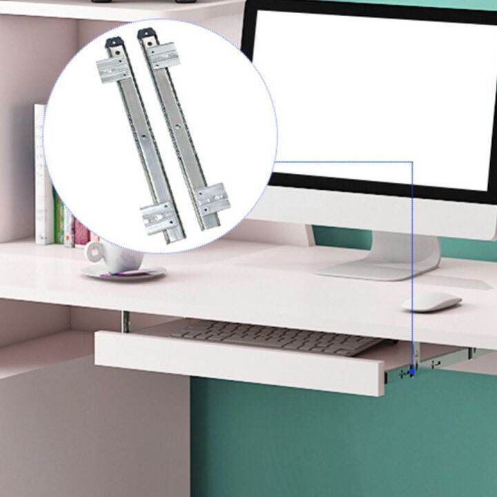 JUNNYA Hardware Furniture Accessories Slide Rack Desk Drawer Shelf Steel Ball Computer Orbit