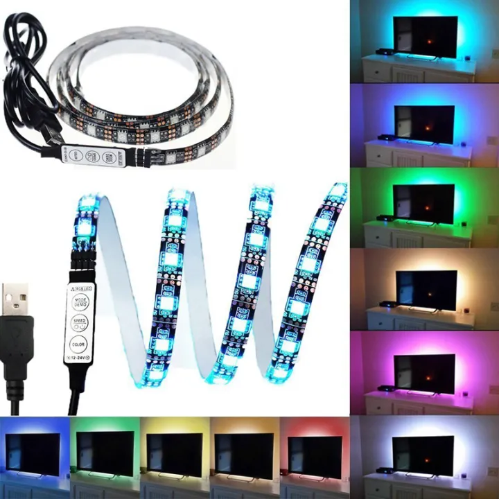 led Waterproof Color Light Strip5050 USBInterface Decoration Background  Color Changing Flashing Light Colored Lights TV BackgroundDIY | Lazada PH