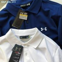 Under Armour เสื้อยืดแขนสั้นผ้าคอตตอนสำหรับเสื้อเชิ๊ตโปโลผู้ชาย,เสื้อยืดแขนสั้นผ้าคอตตอนออกกำลังกายแห้งเร็วสำหรับฤดูร้อน