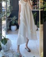 พร้อมส่ง ? layer white dress C1249 เดรสยาวมินิมอล เดรสเลเยอร์ มี 3 สี